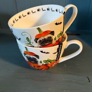 Charming Halloween Pug Mugs - Set of 2